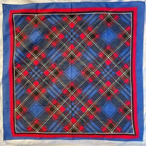 Vintage 80s PLAID Bandana 50/50 Nwot